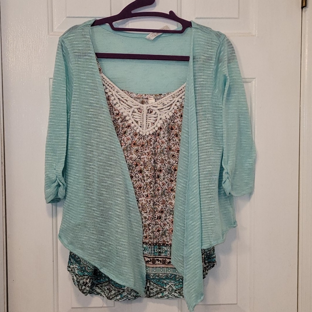 2 piece shell and sweater set girls size XXL